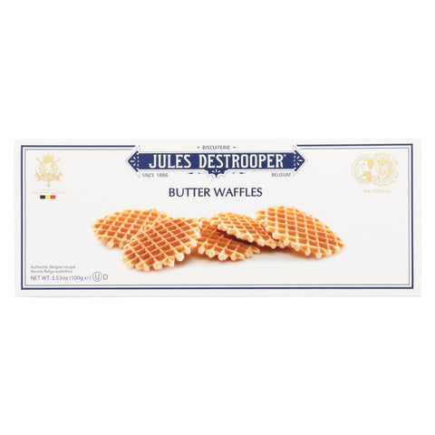 Jules Destrooper - Cookies - Butter Waffles - Case Of 12 - 3.52 Oz.