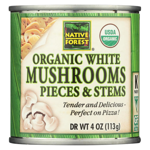 Native Forest Organic Mushrooms - Pieces And Stems - Case Of 12 - 4 Oz.