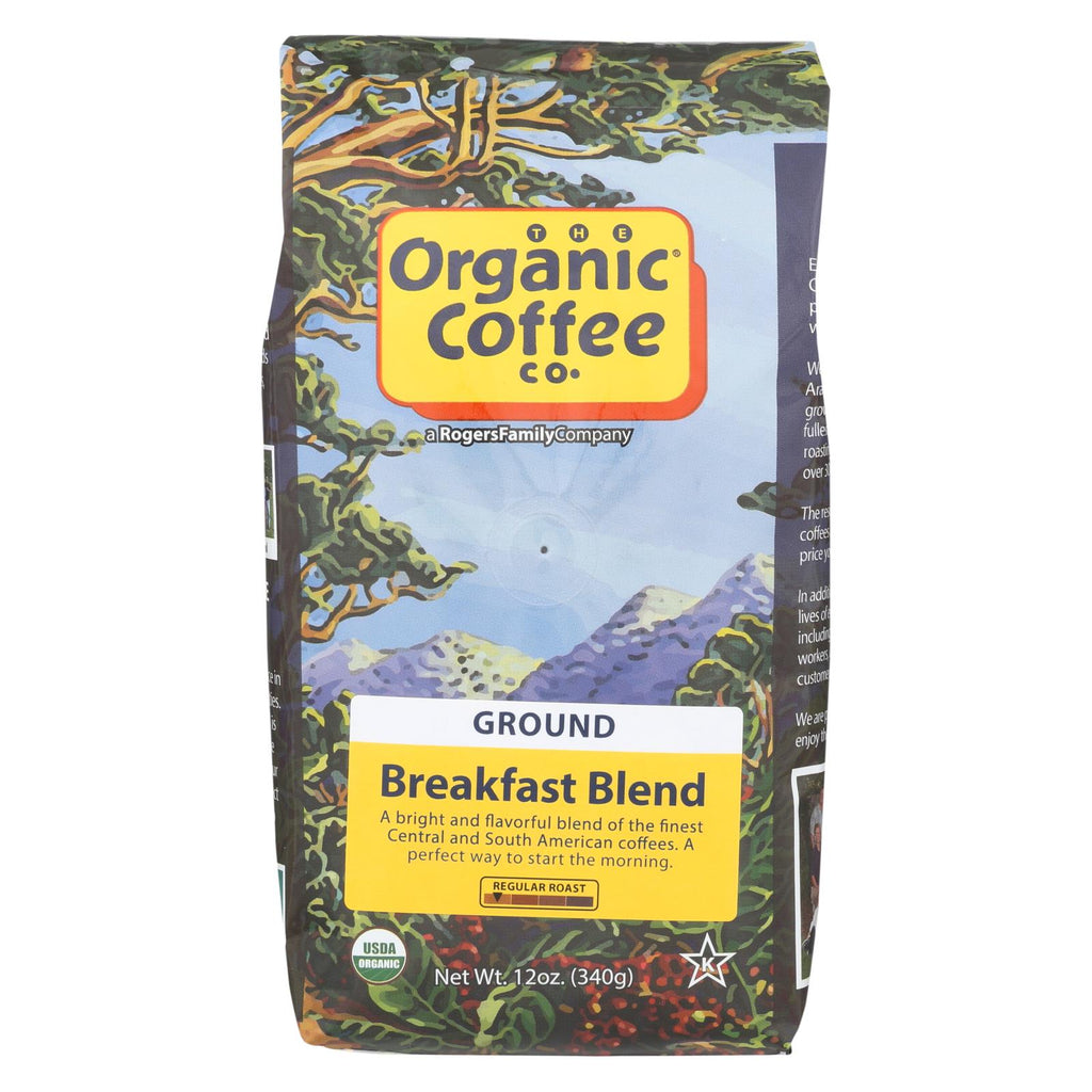 Organic Coffee Company Ground Coffee - Breakfast Blend - Case Of 6 - 12 Oz.