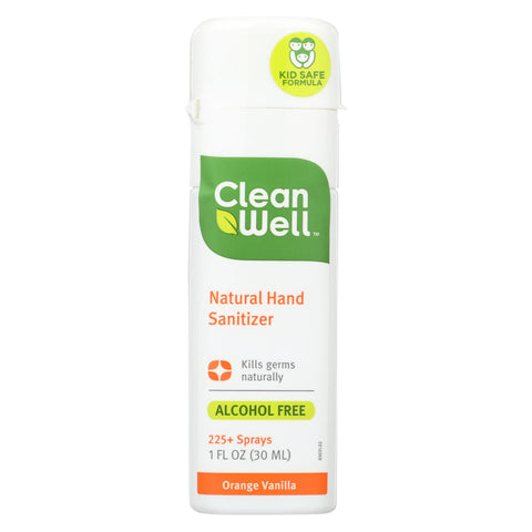 Cleanwell Hand Sanitizer Display - Orange - Case Of 24 - 1 Oz