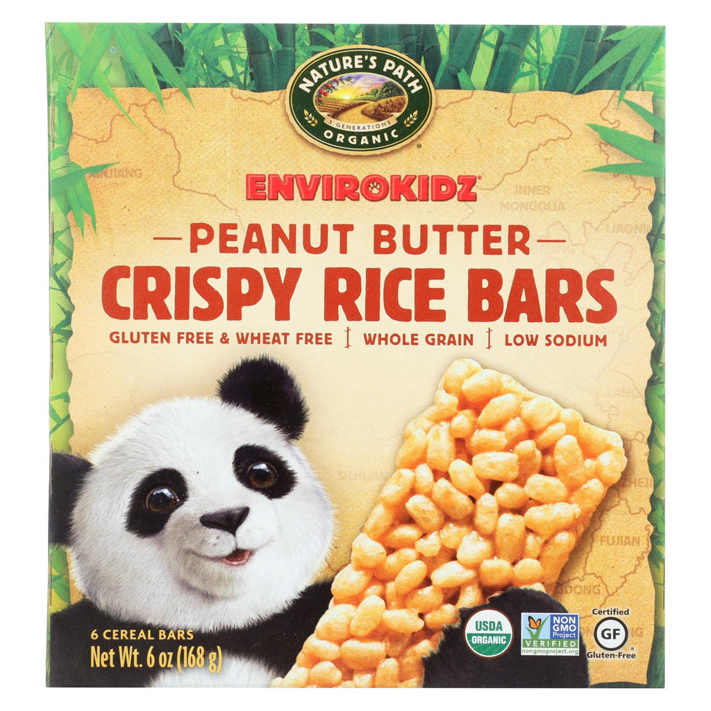 Envirokidz - Crispy Rice Bars - Peanut Butter - Case Of 6 - 6 Oz.