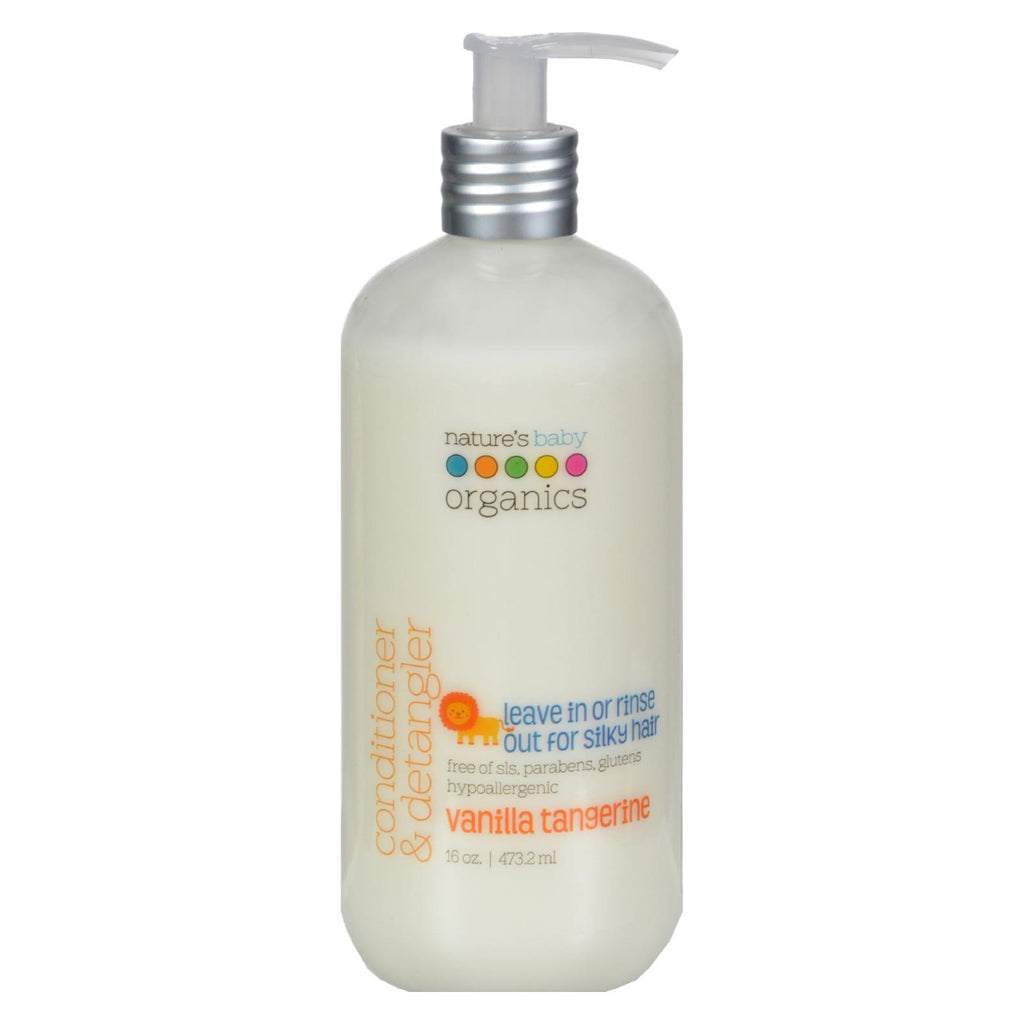 Nature's Baby Organics Conditioner And Detangler Vanilla Tangerine - 16 Fl Oz