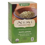 Numi Rainforest Green Tea Mate Lemon - 18 Tea Bags - Case Of 6