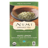 Numi Rainforest Green Tea Mate Lemon - 18 Tea Bags - Case Of 6