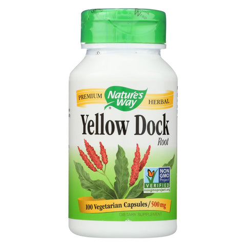 Nature's Way - Yellow Dock Root - 500 Mg - 100 Capsules