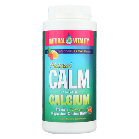 Natural Vitality Natural Calm Plus Calcium Raspberry-lemon - 16 Oz