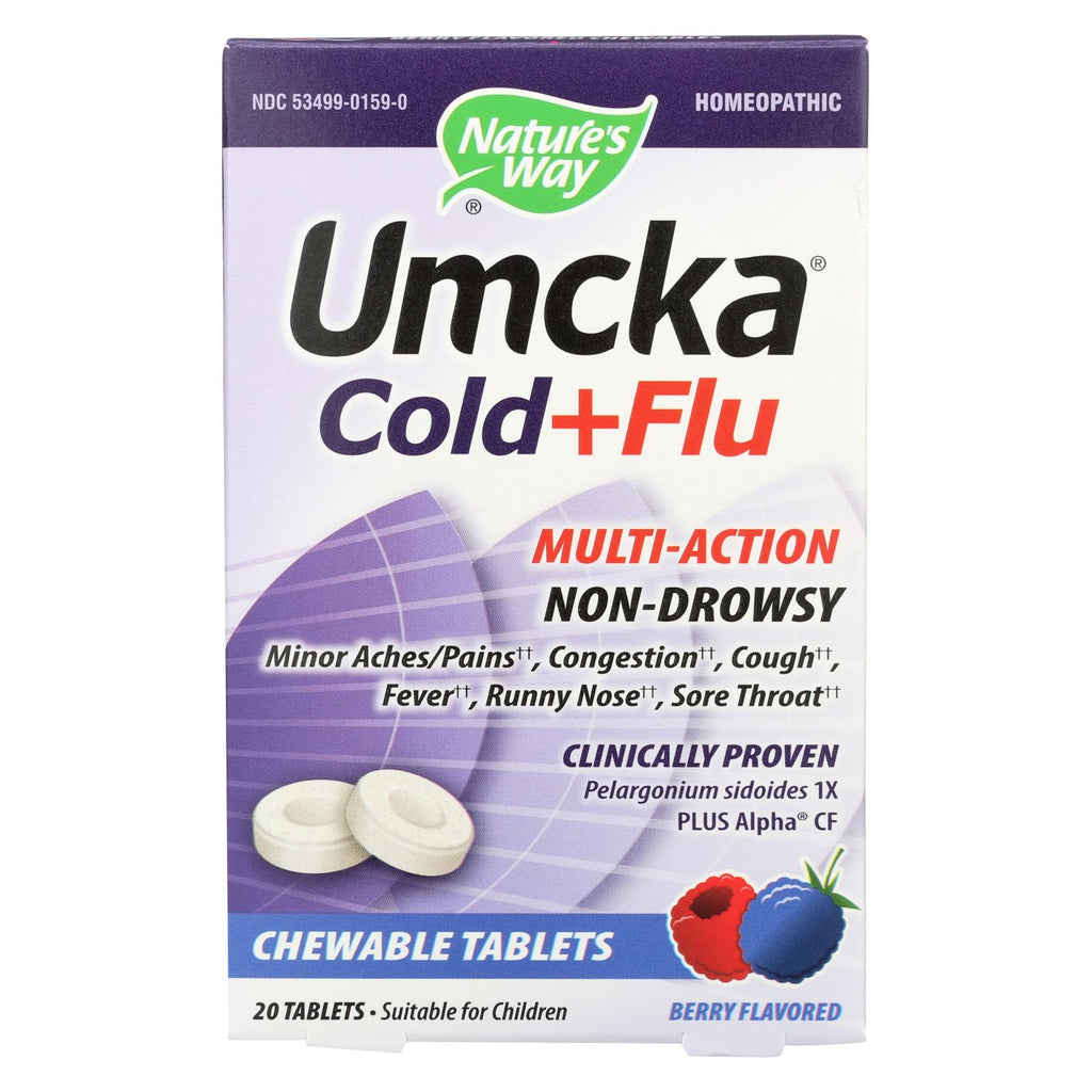 Nature's Way - Umcka Cold Plus Flu Berry - 20 Chewables