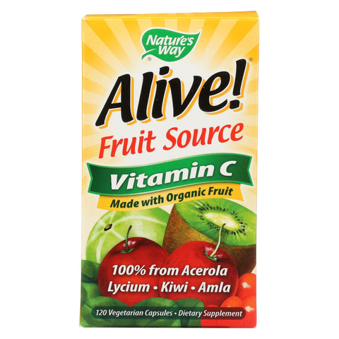 Nature's Way - Alive! Fruit Source Vitamin C - 120 Vegetarian Capsules