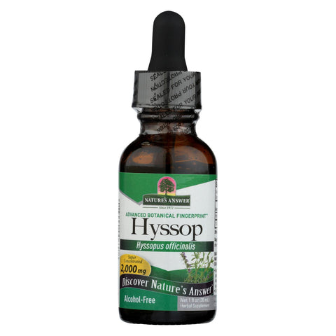 Nature's Answer - Hyssop Extract - Alcohol-free - 1 Oz