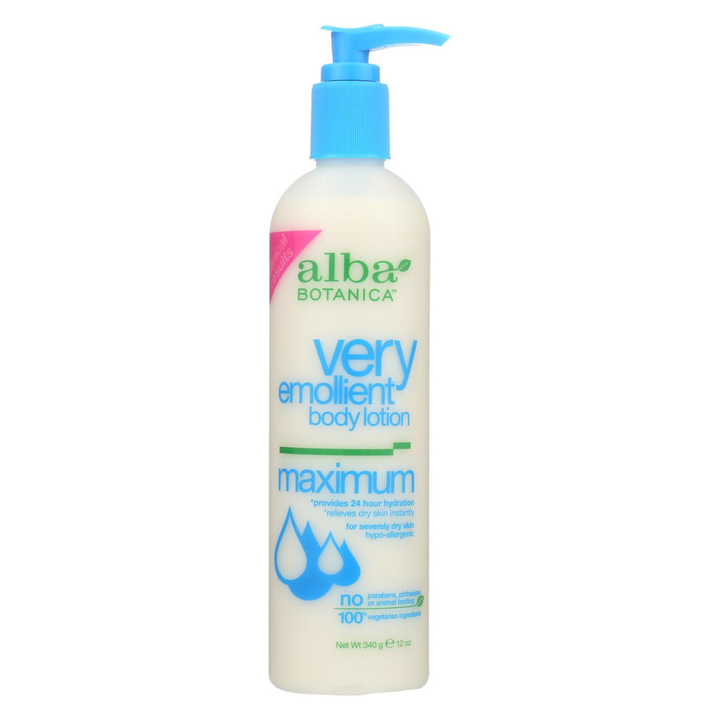 Alba Botanica - Very Emollient Body Lotion - Maximum - 12 Fl Oz