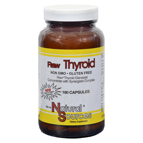 Natural Sources Raw Thyroid - 180 Caps