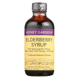 Honey Gardens Apiaries Elderberry Syrup - Apitherapy Raw Honey - Propolis And Elderberries - Cough - 4 Oz