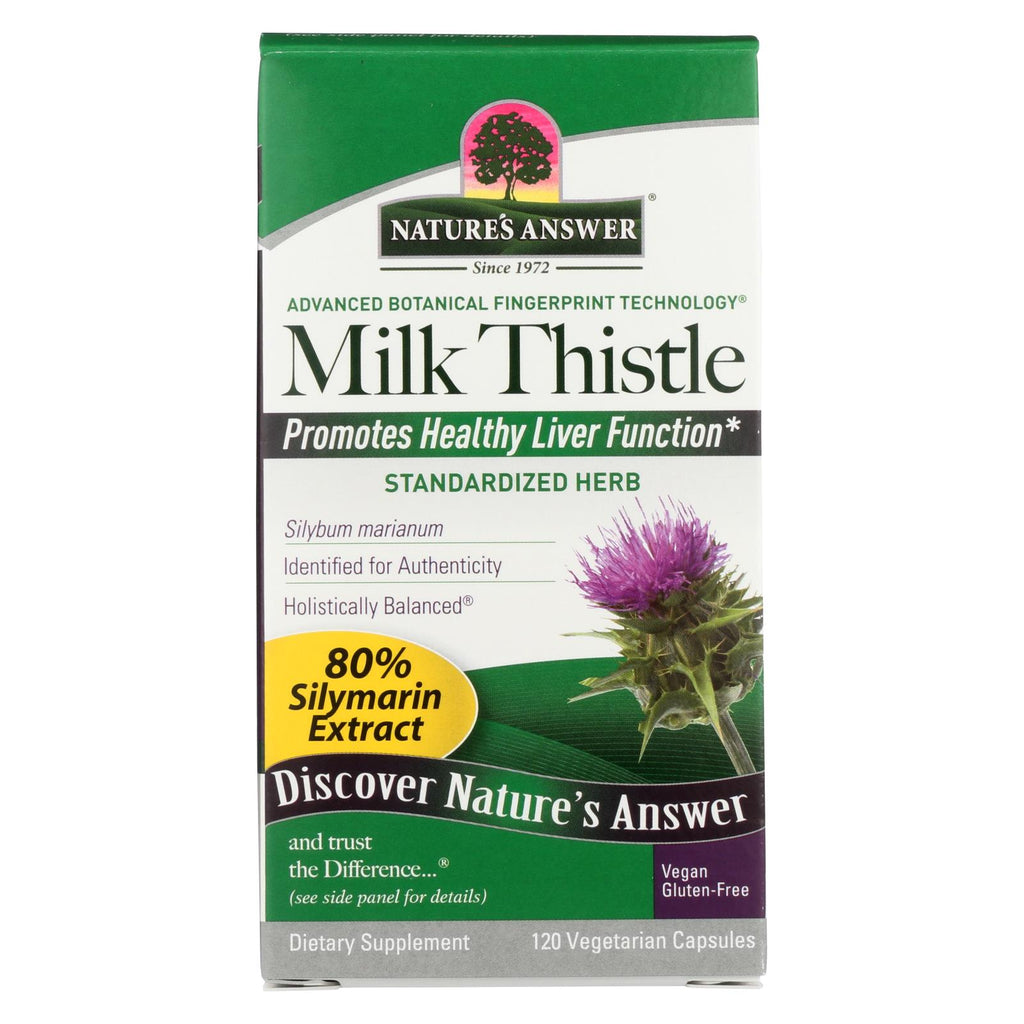 Nature's Answer - Milk Thistle Seed Extract - 120 Vegetarian Capsules