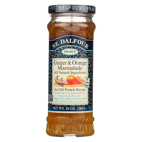 St Dalfour Fruit Spread - Deluxe - 100 Percent Fruit - Ginger And Orange Marmalade - 10 Oz - Case Of 6