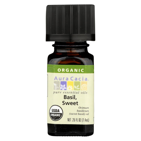 Aura Cacia - Organic Basil Sweet - .25 Oz