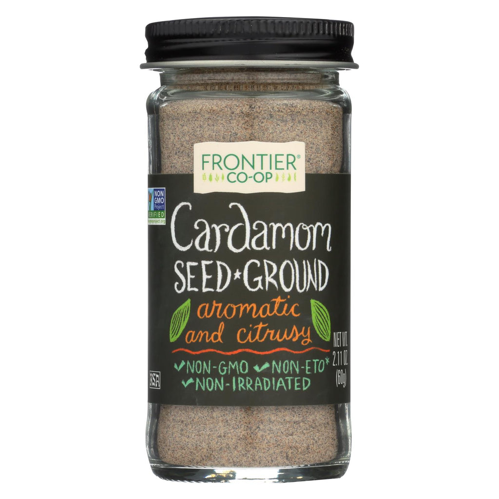 Frontier Herb Cardamom Seed - Ground - Decorticated - No Pods - 2.11 Oz