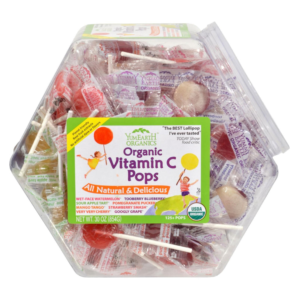 Yummy Earth Organic Vitamin C Pops Counter Bin - 150 Pops