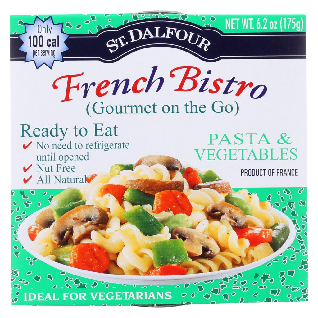 St Dalfour Gourmet On The Go - Ready To Eat - Pasta And Vegetables - 6.2 Oz - Case Of 6