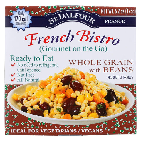 St Dalfour Gourmet On The Go - Ready To Eat - Whole Grain With Beans - 6.2 Oz - Case Of 6