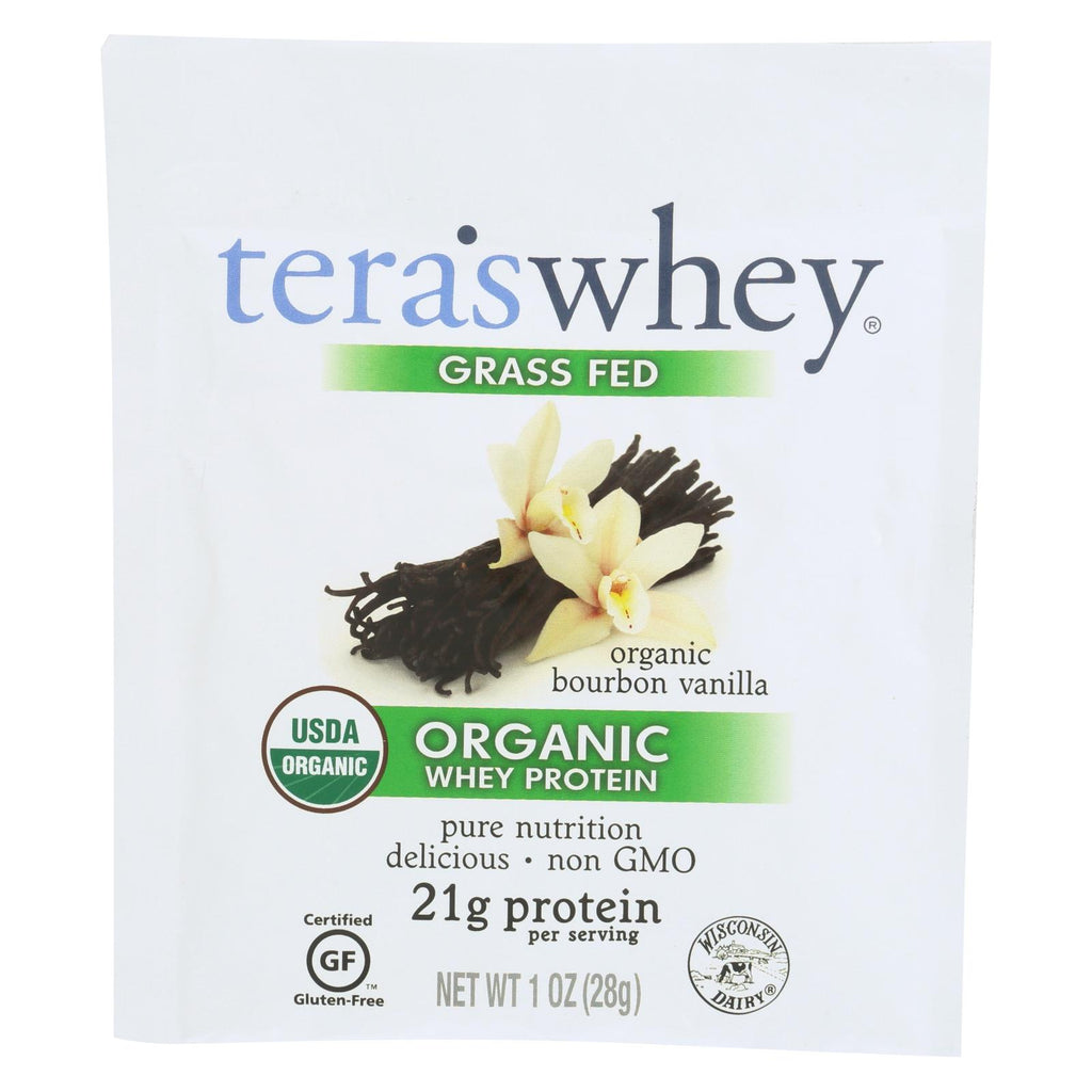 Teras Whey Protein Powder - Whey - Organic - Boubon Vanilla - 1 Oz - Case Of 12