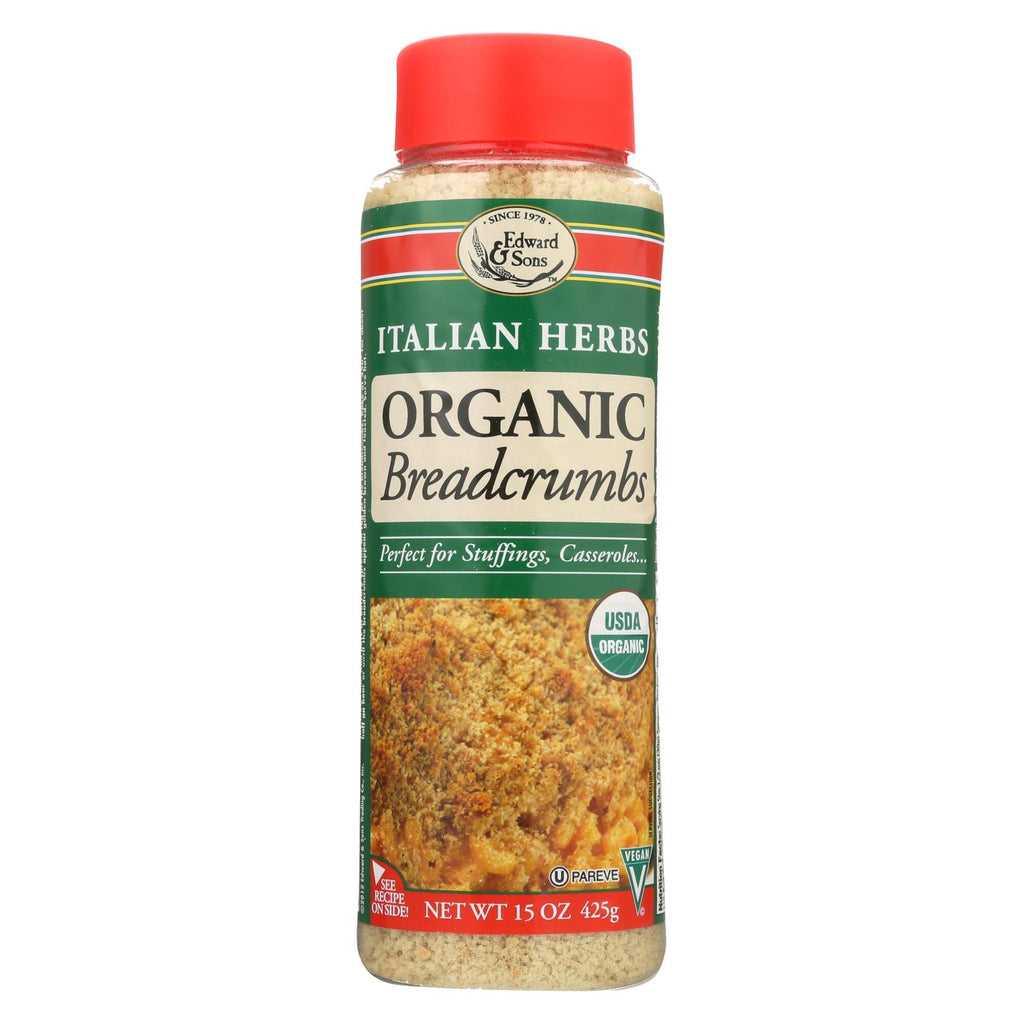 Edward And Sons Organic Italian Herb Breadcrumbs - Case Of 6 - 15 Oz.