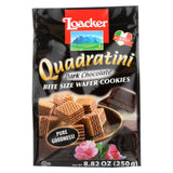 Loacker Quadratini Dark Chocolate Quadratini Bite Size Wafer Cookies - Case Of 8 - 8.82 Oz.