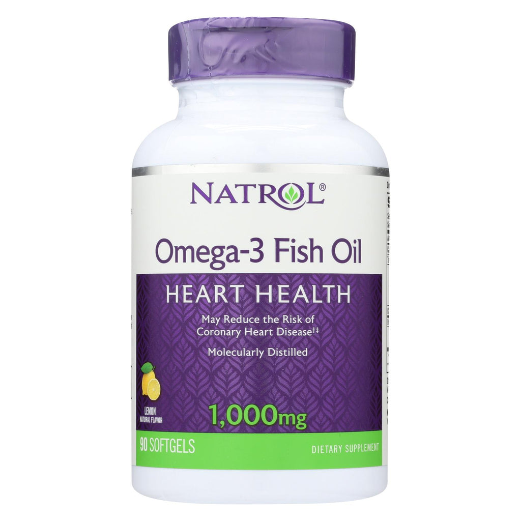 Natrol Omega-3 Fish Oil Lemon - 1000 Mg - 90 Softgels