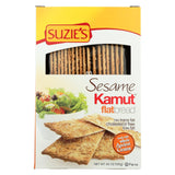 Suzie's Flat Bread - Sesame Kamut - Case Of 12 - 4.5 Oz.