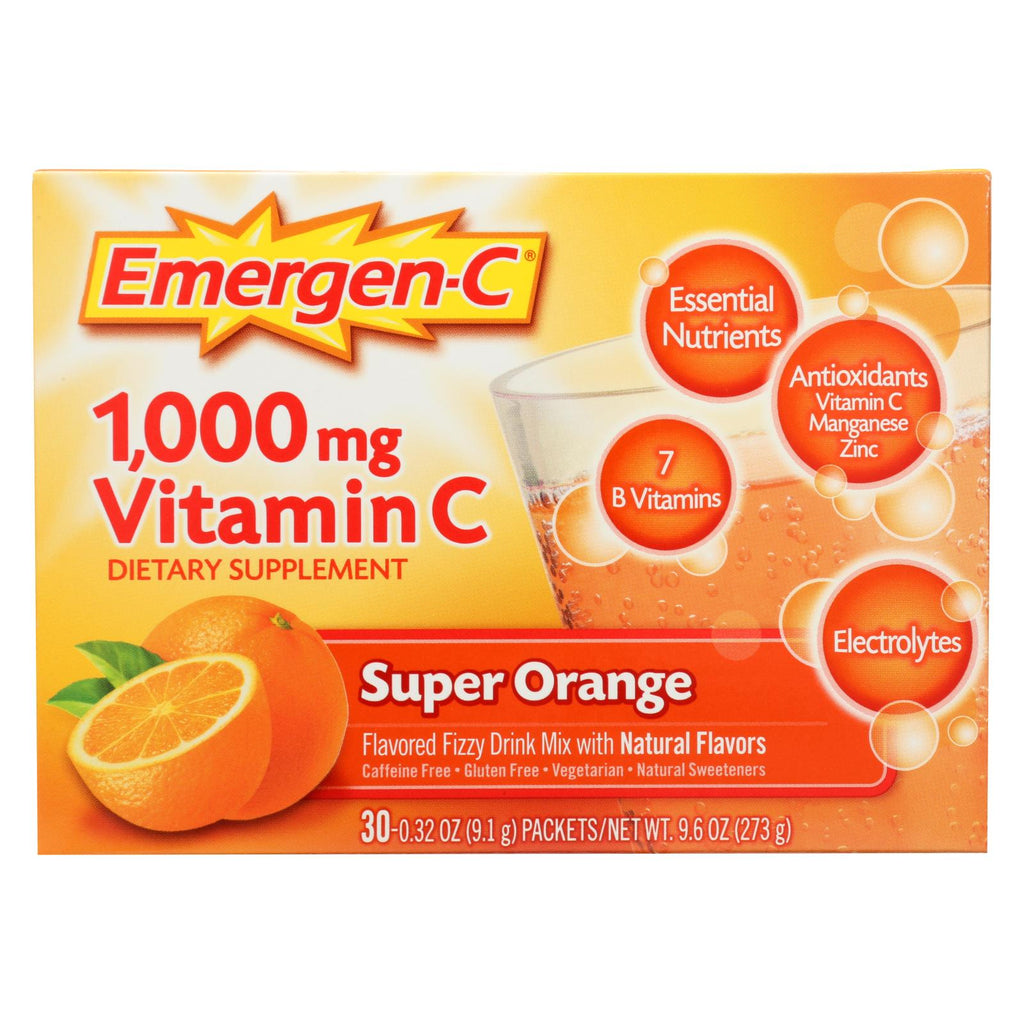 Alacer - Emergen-c 1000 Mg Vitamin C - Super Orange - 30 Packet