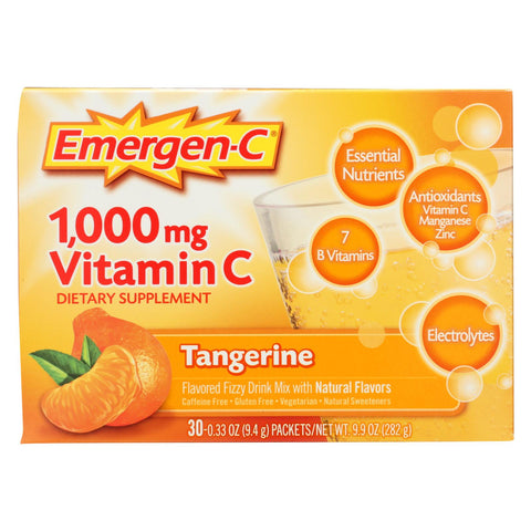 Alacer - Emergen-c Vitamin C Fizzy Drink Mix Tangerine - 1000 Mg - 30 Packets