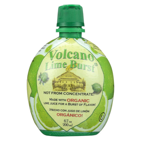 Volcano Bursts Lime Burst - Organic Lime - Case Of 12 - 200 Ml