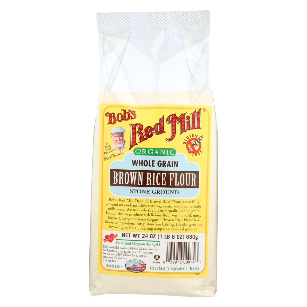 Bob's Red Mill - 100% Organic Brown Rice Flour - Case Of 4 - 24 Oz