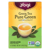 Yogi Organic Pure Green Herbal Tea - 16 Tea Bags - Case Of 6