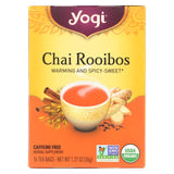 Yogi Organic Herbal Tea Caffeine Free Chai Rooibos - 16 Tea Bags - Case Of 6