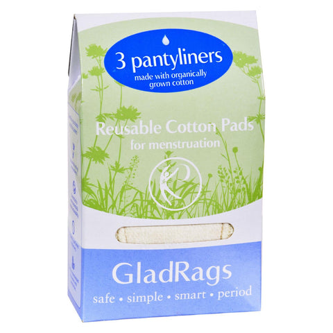 Gladrags Pantyliner Organic Undyed Cotton - 3 Pack