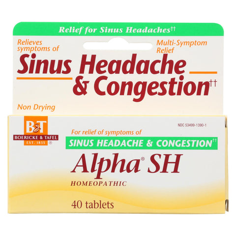 Boericke And Tafel - Alpha Sh Sinus Headache - 40 Tablets