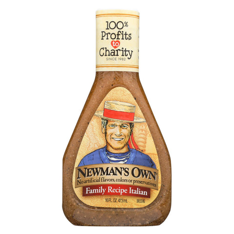 Newman's Own Family Recipe Dressing - Italian - Case Of 6 - 16 Fl Oz.