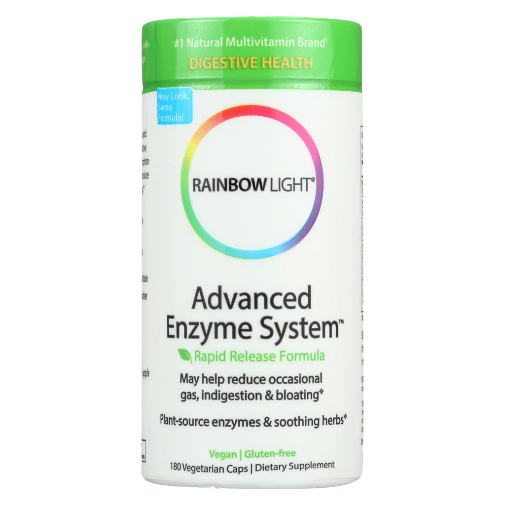 Rainbow Light Advanced Enzyme System - 180 Vegetarian Capsules