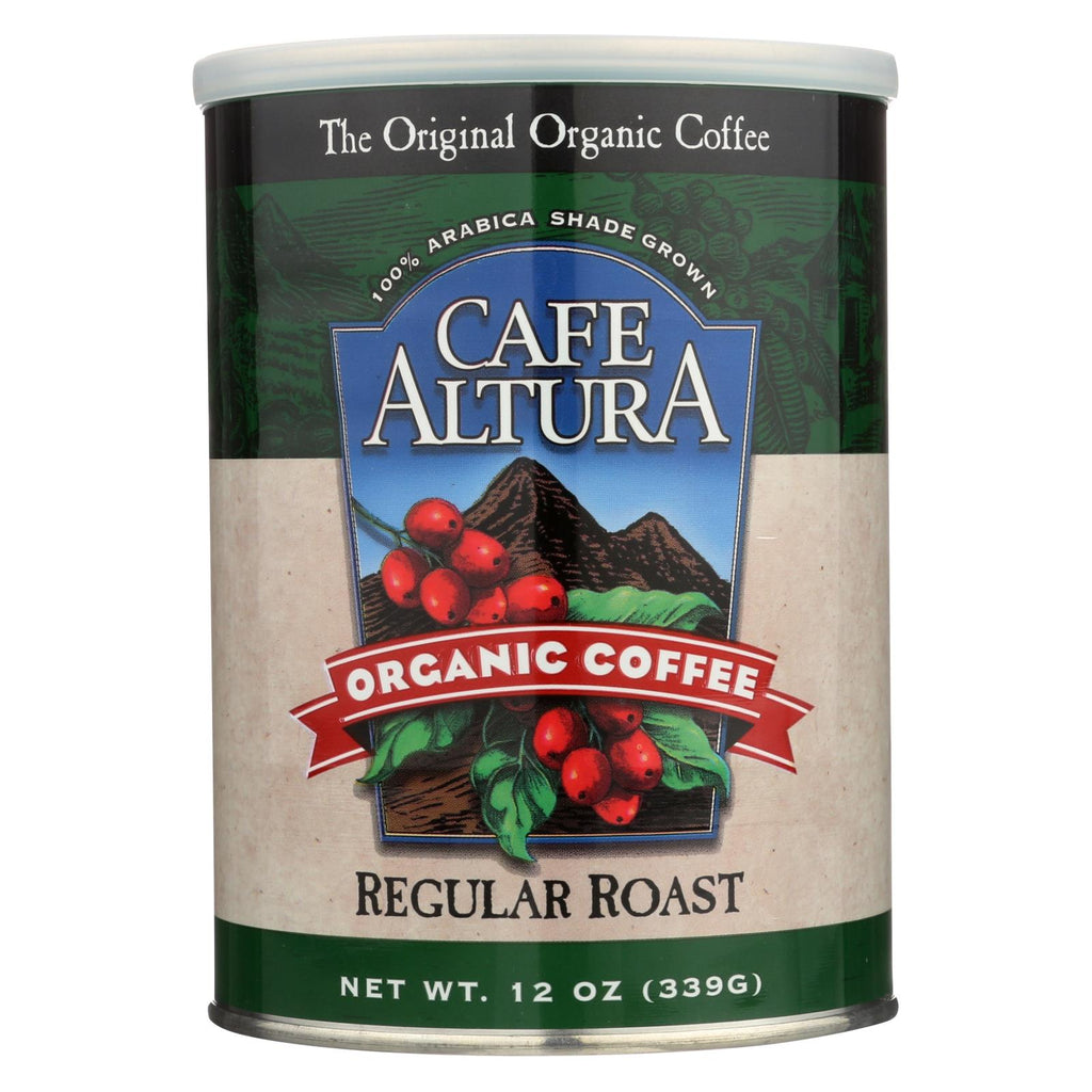 Cafe Altura - Organic Ground Coffee - Regular Roast - Case Of 6 - 12 Oz.