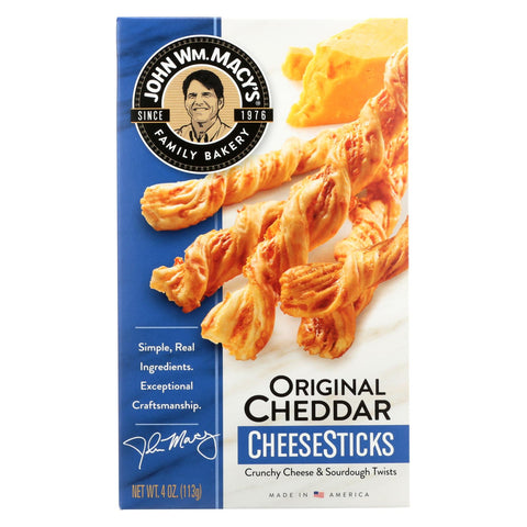 John Wm Macy's - Cheese Sticks - Original Cheddar - Case Of 12 - 4 Oz.