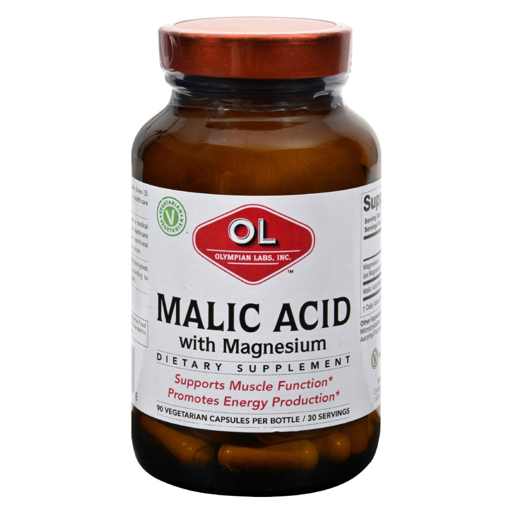 Olympian Labs Malic Acid With Magnesium - 90 Vegetarian Capsules