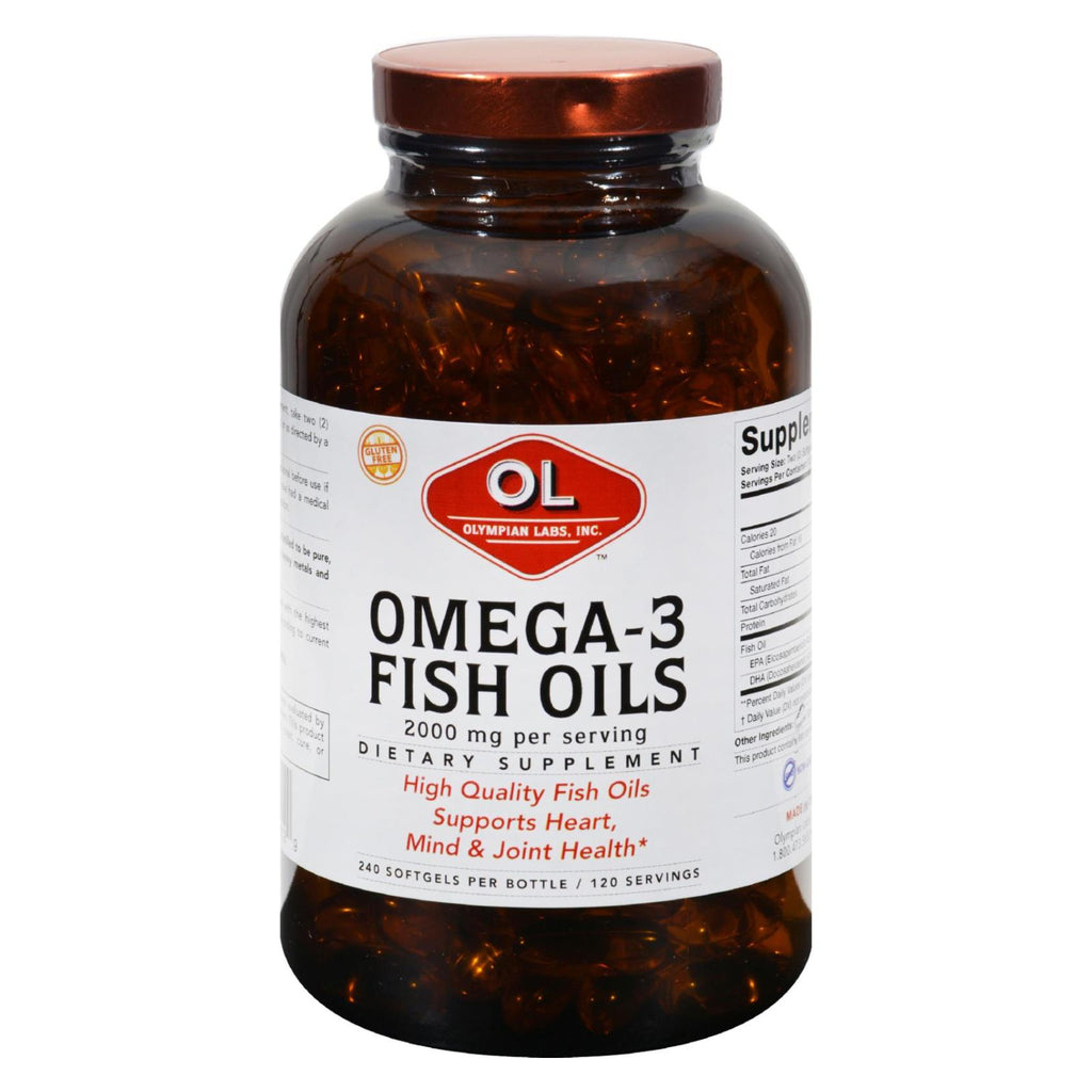 Olympian Labs Omega-3 Fish Oils - 1 G - 240 Softgels