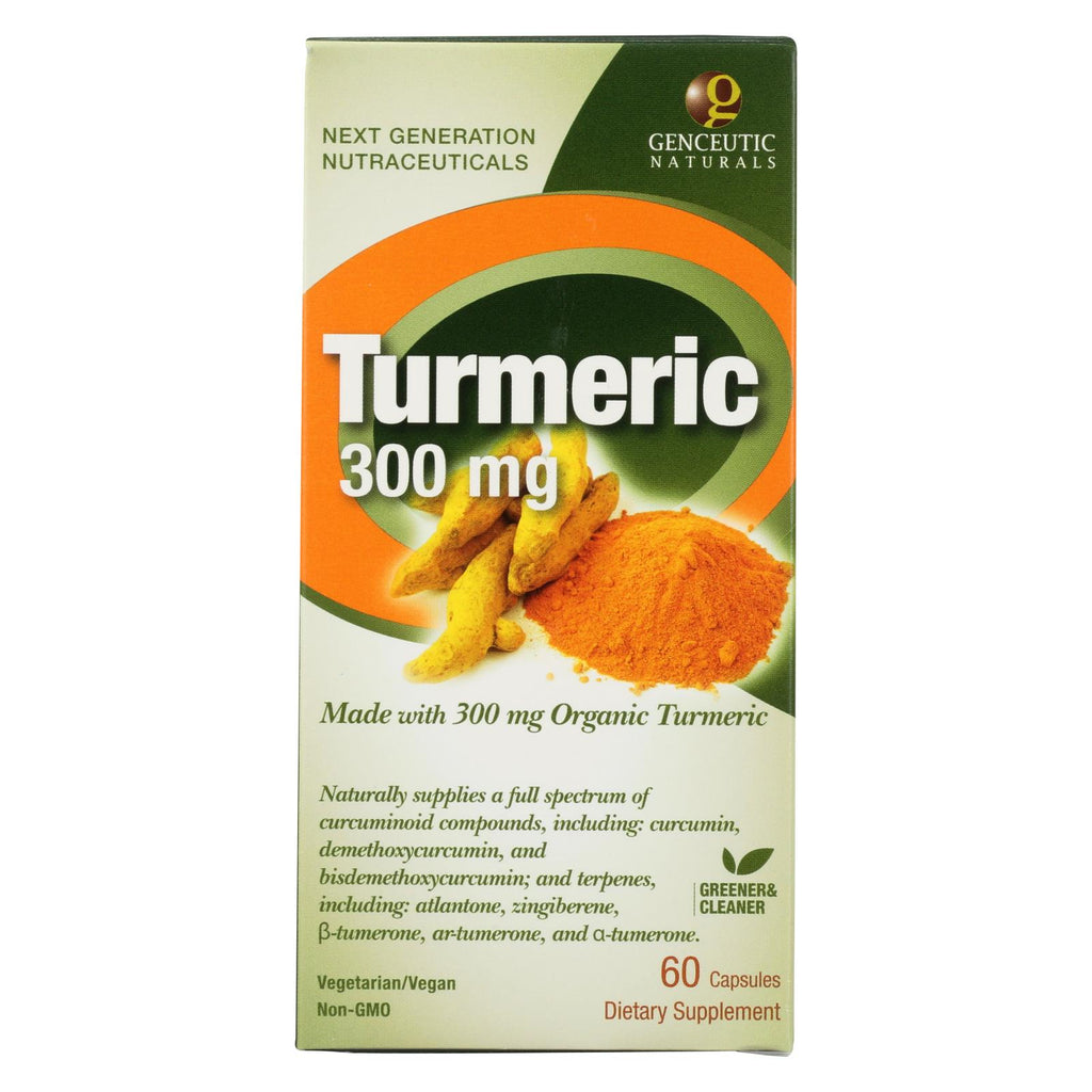 Genceutic Naturals Organic Turmeric - 300 Mg - 60 Capsules