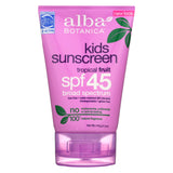 Alba Botanica - Natural Very Emollient Sunscreen For Kids - Spf 45 - 4 Oz