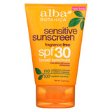 Alba Botanica - Natural Sunblock - Very Emollient - Natural Spf 30 - Fragrance Free - 4 Oz