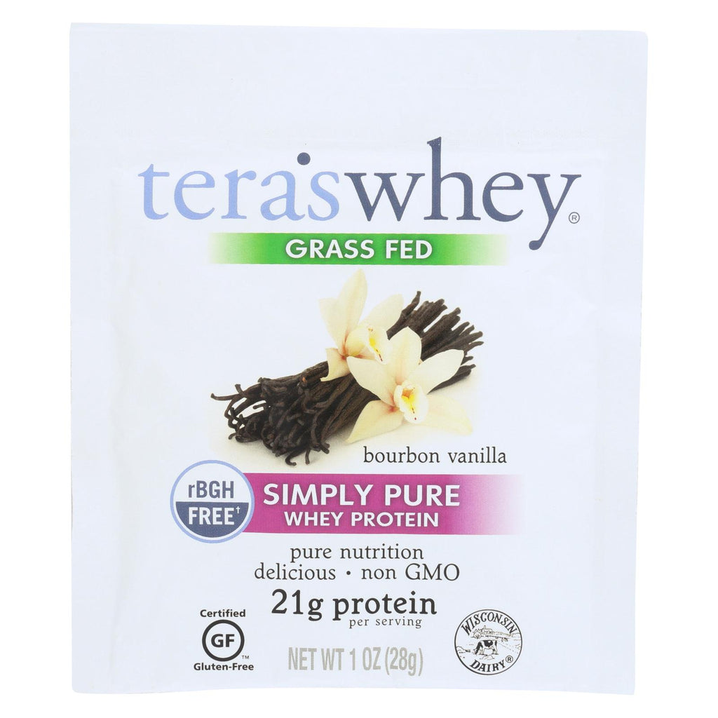 Teras Whey Protein Powder - Organic - Whey - Bourbon Vanilla - 1 Oz - Case Of 12