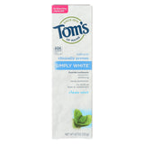 Tom's Of Maine Simply White Toothpaste Clean Mint - 4.7 Oz - Case Of 6