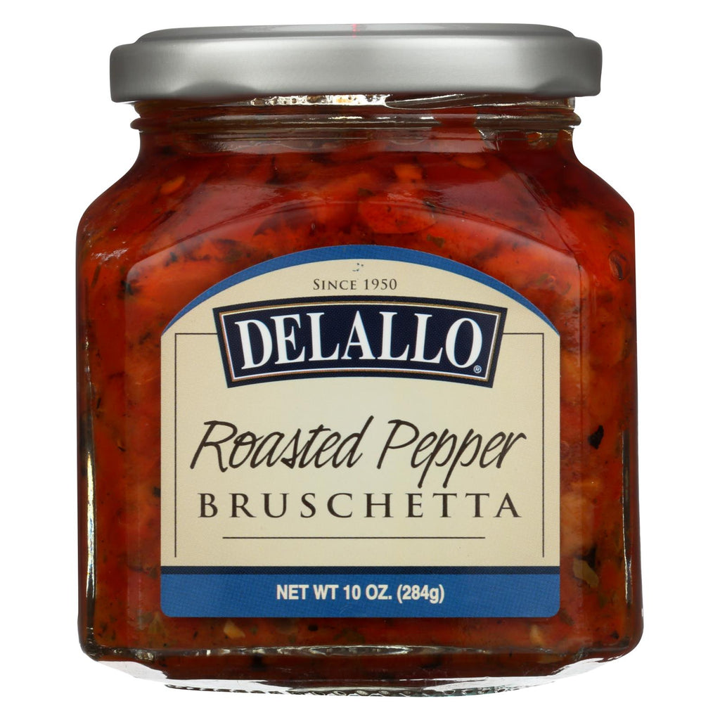 Delallo - Roasted Pepper Bruschetta - Case Of 6 - 10 Oz.