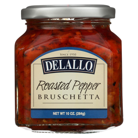 Delallo - Roasted Pepper Bruschetta - Case Of 6 - 10 Oz.