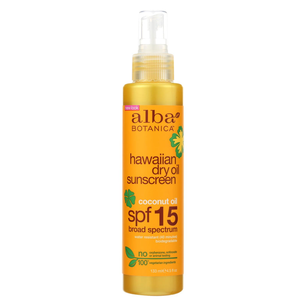 Alba Botanica - Dry Tanning Oil Spf 15 - 4.5 Fl Oz